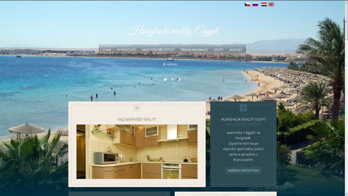 Tvorba realitních webových stránek pro Hurghada apartmán z Pardubic