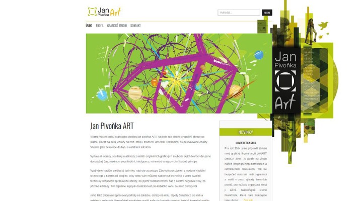 Tvorba webových stránek pro grafické studio Jan Pivoňka z Chrudimi